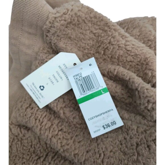 Hippie Rose Junior Sherpa Cozy Joggers Pants Elastic Unisex Size Large Brown New - Picture 14 of 14